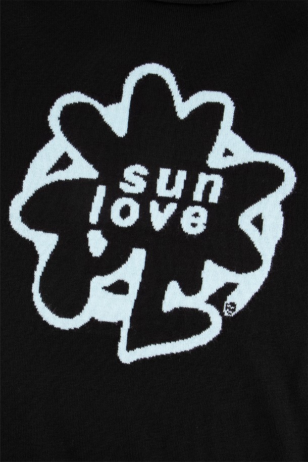 SUNLOVE - 스웨터 - Tour Knit Polo Black