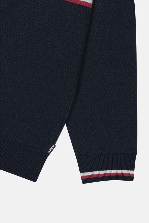 SUNLOVE - 스웨터 - Wind Block Knit Pullover Navy