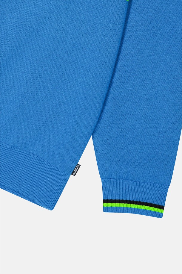 SUNLOVE - 스웨터 - Wind Block Knit Pullover Blue