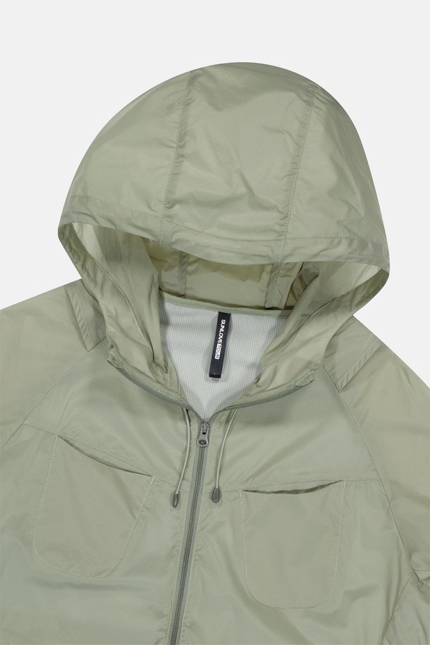 SUNLOVE - 바람막이/아노락 - W Hooded Light Jacket Green