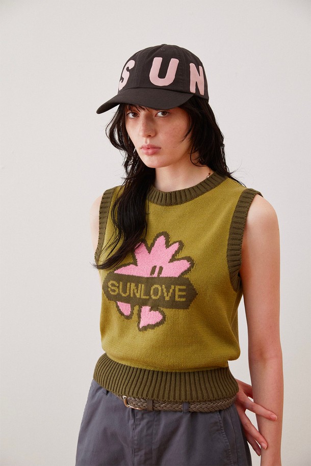 SUNLOVE - 베스트 - W Baby Cali Knit Vest Olive