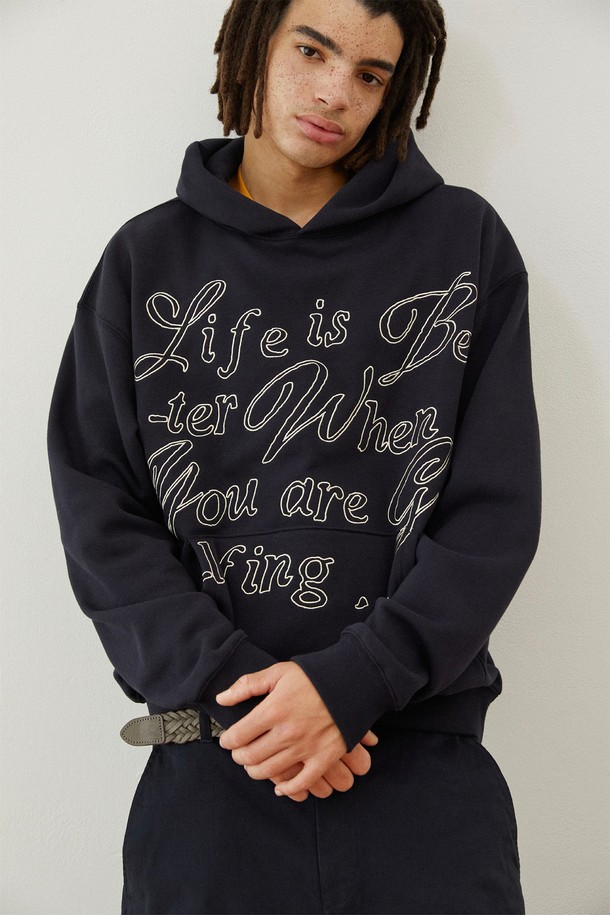 SUNLOVE - 후디 - Wise Word Hoodie Navy