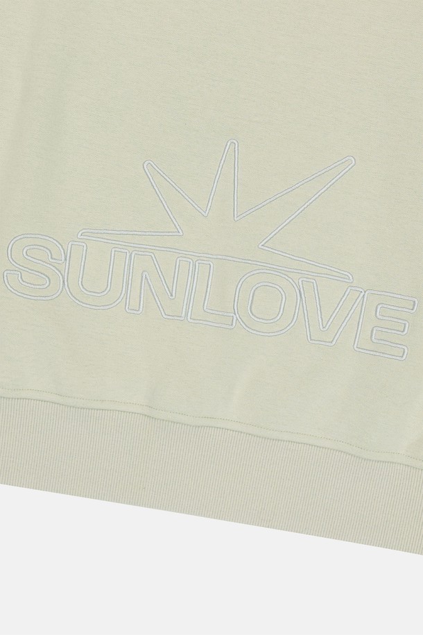 SUNLOVE - 후디 - Flag Padded Hoodie Ivory