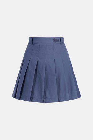 Heart Pleats Skirt Violet