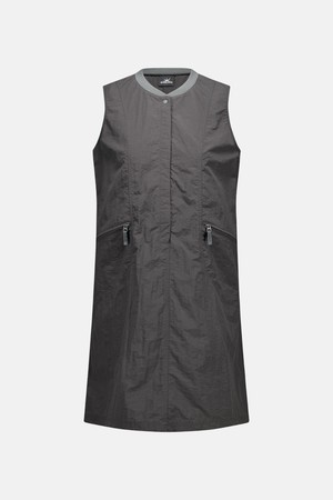 Cargo Nylon Zip Dress Charcoal