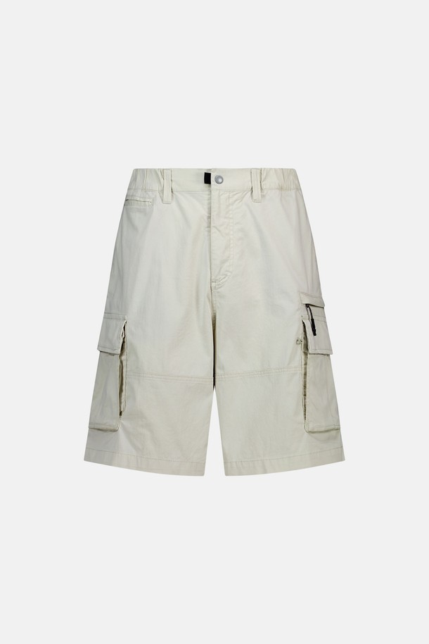 SUNLOVE - 하프팬츠 - Square Cargo Shorts Ivory