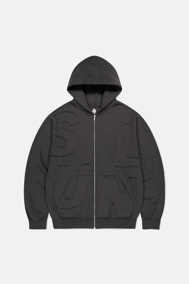 SUNLOVE - 후디 - Capital Zip Up Hoodie Charcoal