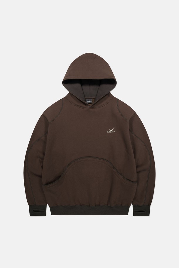 SUNLOVE - 후디 - Crescent Hoodie Brown