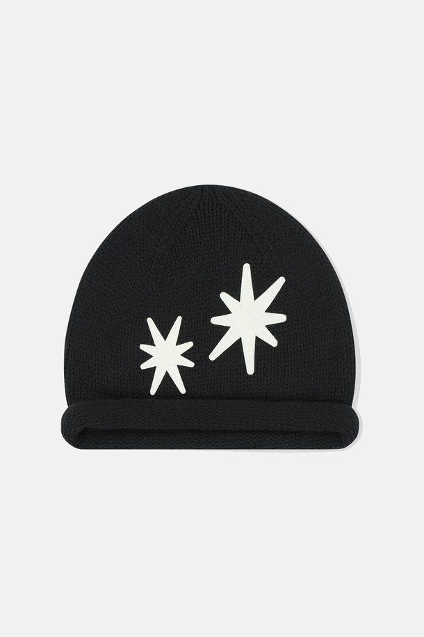 SUNLOVE - 모자 - Flare Roll Brim Beanie Black