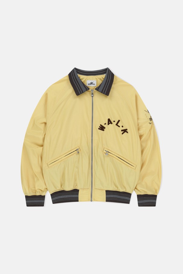 SUNLOVE - 블루종/점퍼 - Walk Varsity Jacket Yellow