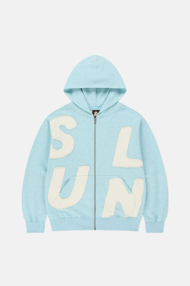 SUNLOVE - 블루종/점퍼 - Capital Zip Up Hoodie Heather Blue