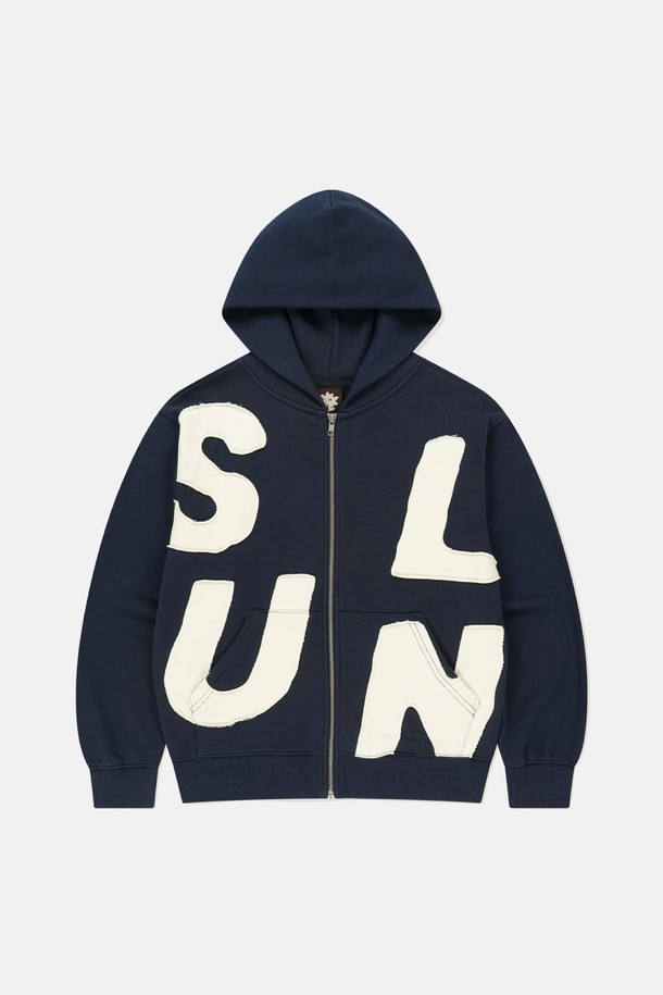 SUNLOVE - 블루종/점퍼 - Capital Zip Up Hoodie Navy