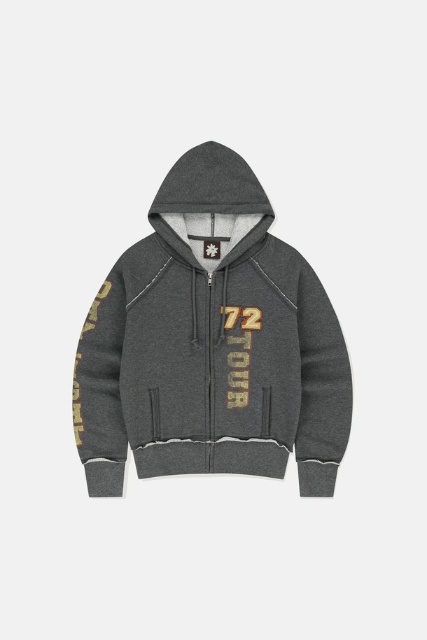 SUNLOVE - 후디 - W 72TOUR Zip Up Hoodie Heather Charcoal