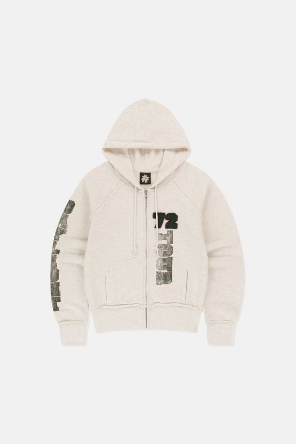 SUNLOVE - 후디 - W 72TOUR Zip Up Hoodie Heather Oatmeal