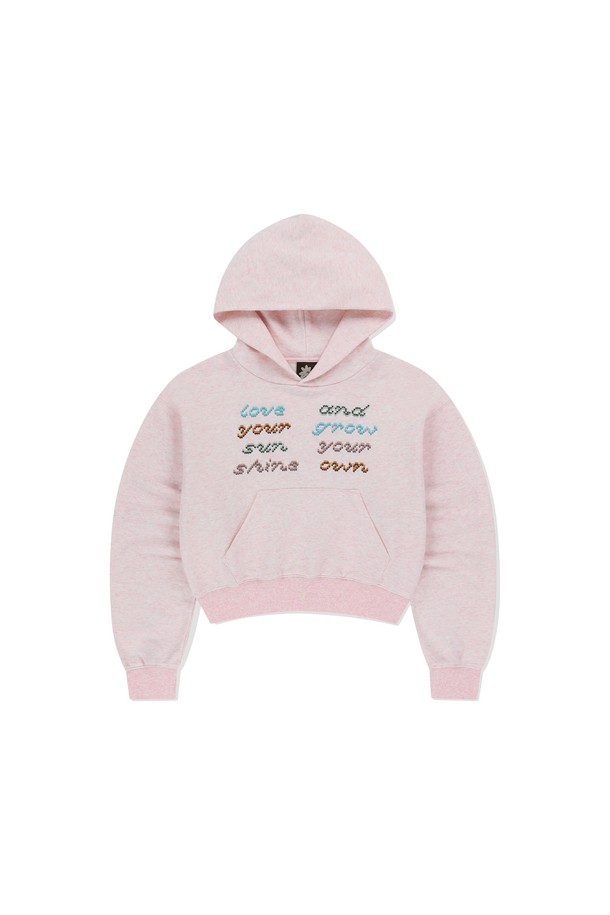 SUNLOVE - 후디 - W Fly Stitch Hoodie Heather Pink