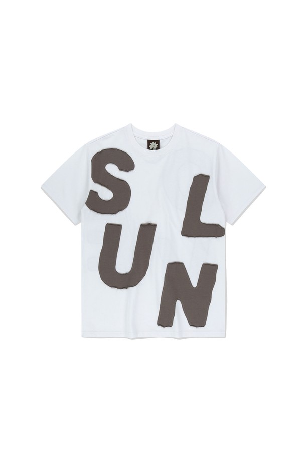 SUNLOVE - 반팔티셔츠 - Capital Tee White/Taupe