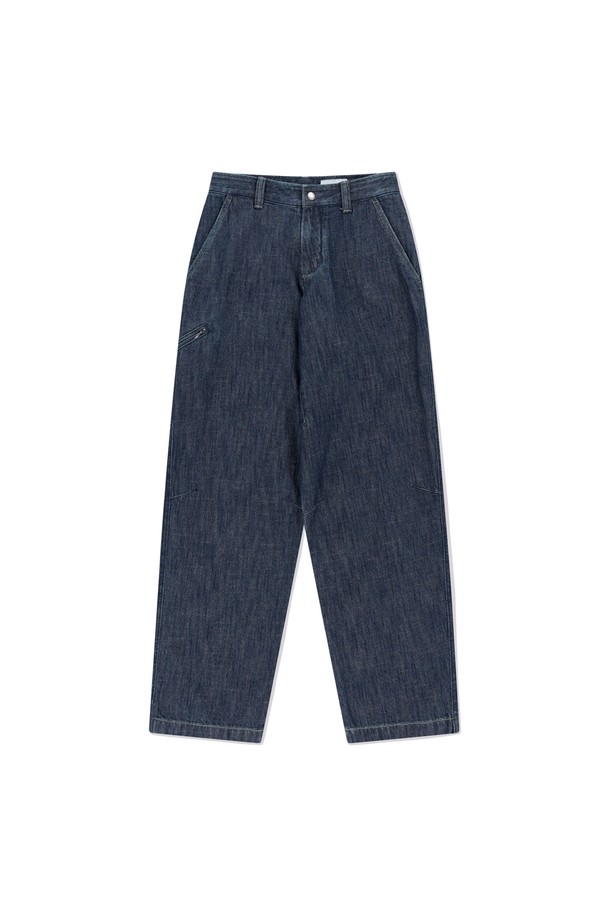 SUNLOVE - 롱/미디팬츠 - Right Aero Denim Pants Dark Blue