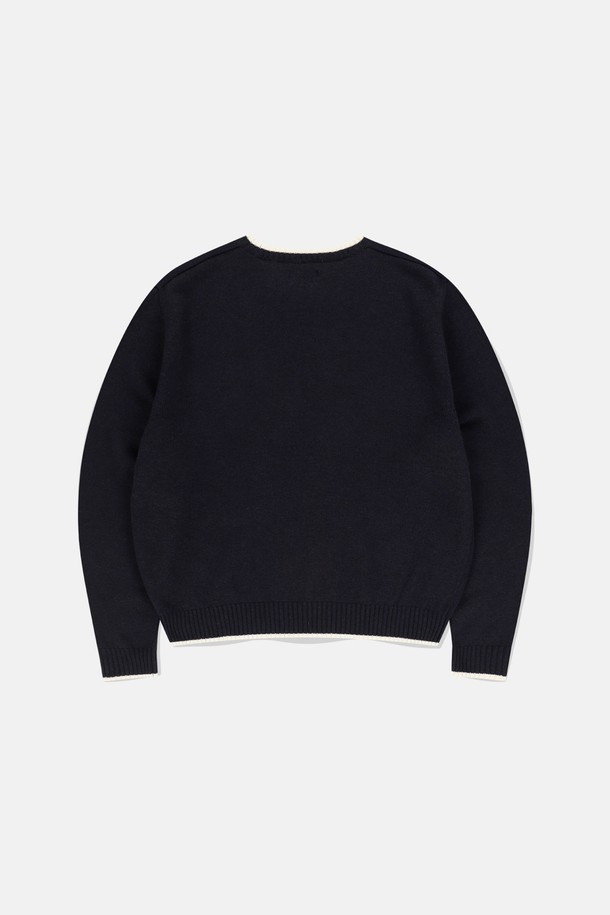 SUNLOVE - 스웨터 - GREEN Knit Sweater Navy