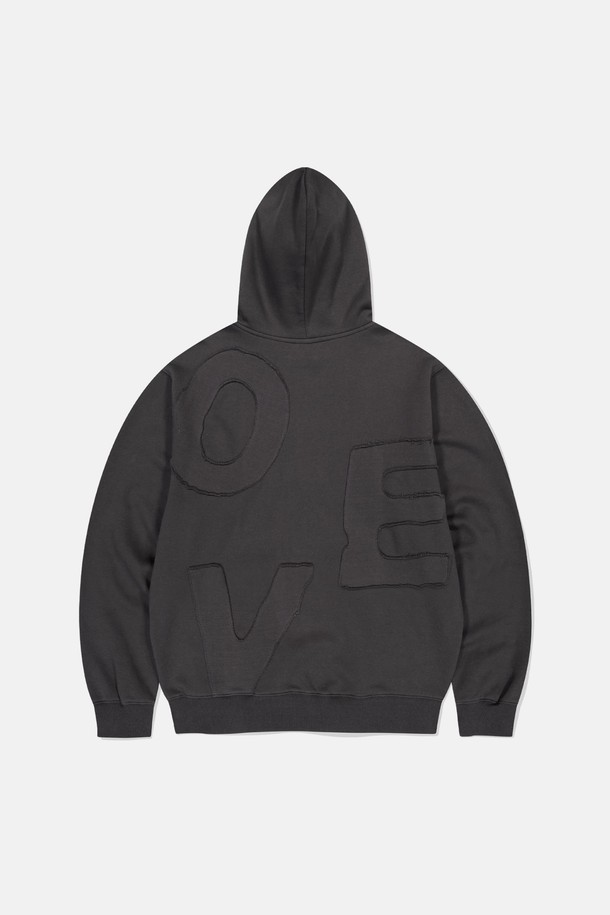 SUNLOVE - 후디 - Capital Zip Up Hoodie Charcoal