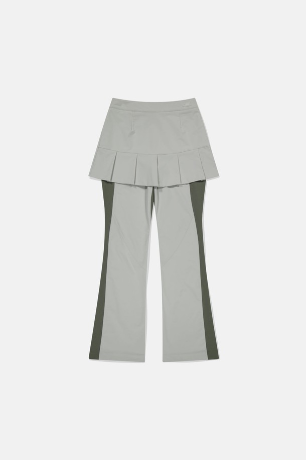 SUNLOVE - 미니스커트 - W Layered Skirt Pants Stone