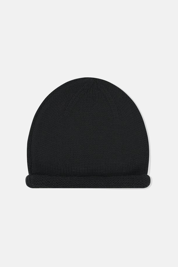 SUNLOVE - 모자 - Flare Roll Brim Beanie Black