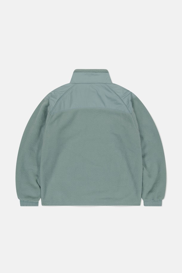 SUNLOVE - 블루종/점퍼 - Reversible Pile Fleece Jacket Light Teal