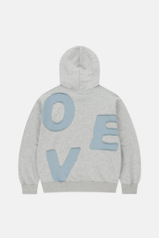 SUNLOVE - 블루종/점퍼 - Capital Zip Up Hoodie Heather Grey