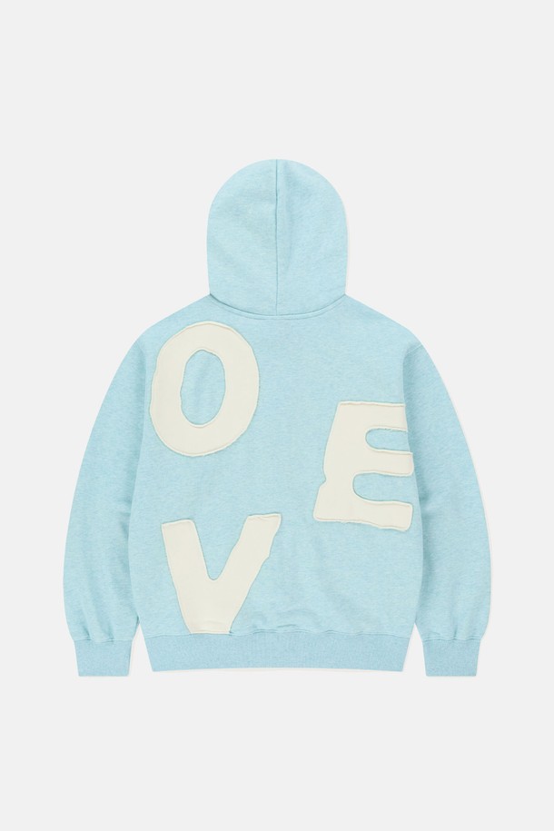 SUNLOVE - 블루종/점퍼 - Capital Zip Up Hoodie Heather Blue