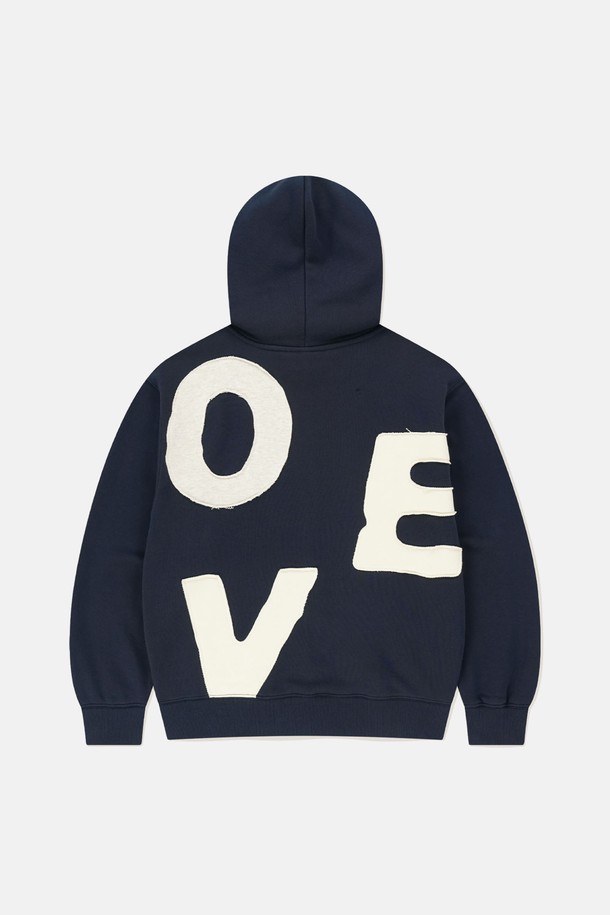 SUNLOVE - 블루종/점퍼 - Capital Zip Up Hoodie Navy