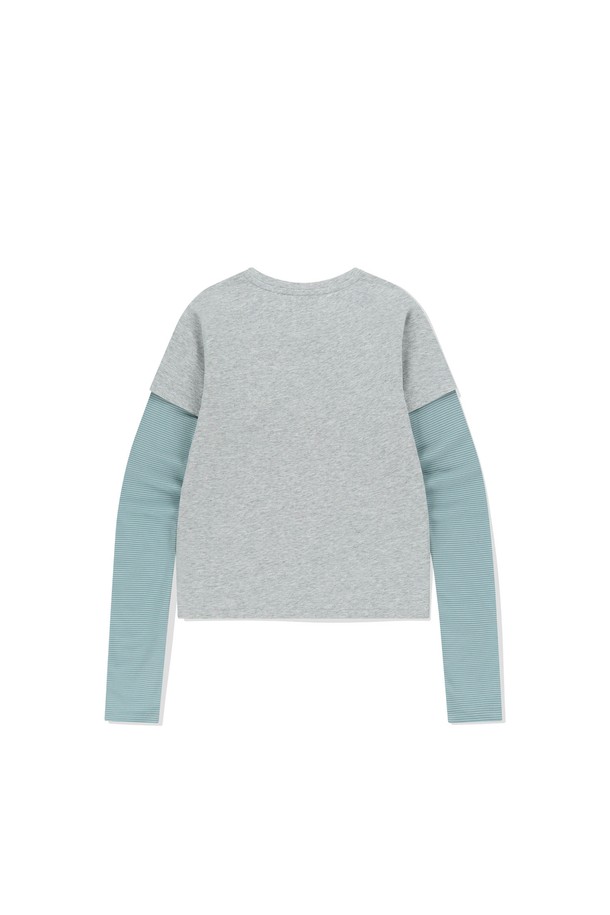 SUNLOVE - 긴소매 티셔츠 - W SUN TOUR Layered L/S Tee Heather Grey