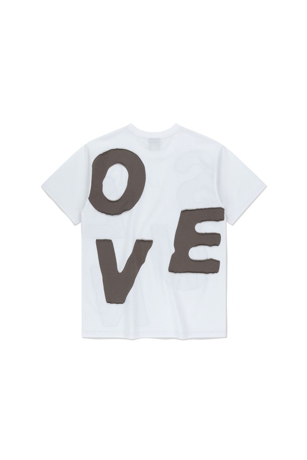 SUNLOVE - 반팔티셔츠 - Capital Tee White/Taupe