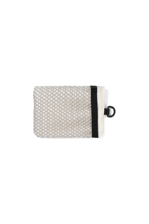 SUNLOVE - 지갑 - Zip Card Pouch Ivory Grid