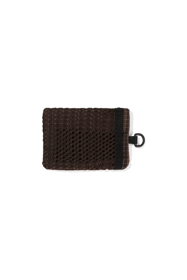 SUNLOVE - 지갑 - Zip Card Pouch Brown Grid