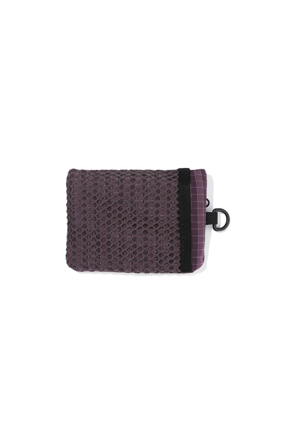 SUNLOVE - 지갑 - Zip Card Pouch Purple Grid