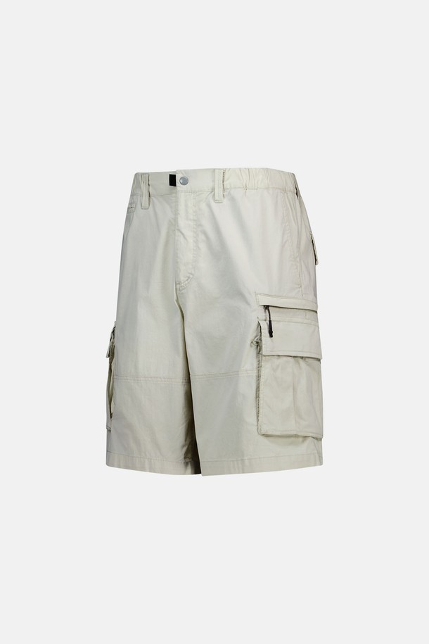 SUNLOVE - 하프팬츠 - Square Cargo Shorts Ivory