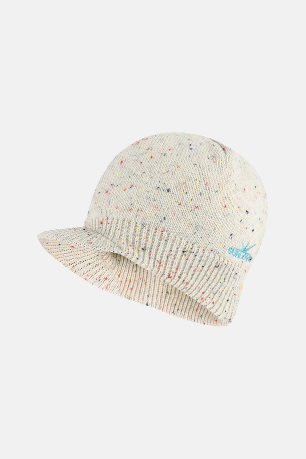 SUNLOVE - 모자 - Speckle Visor Beanie Ivory