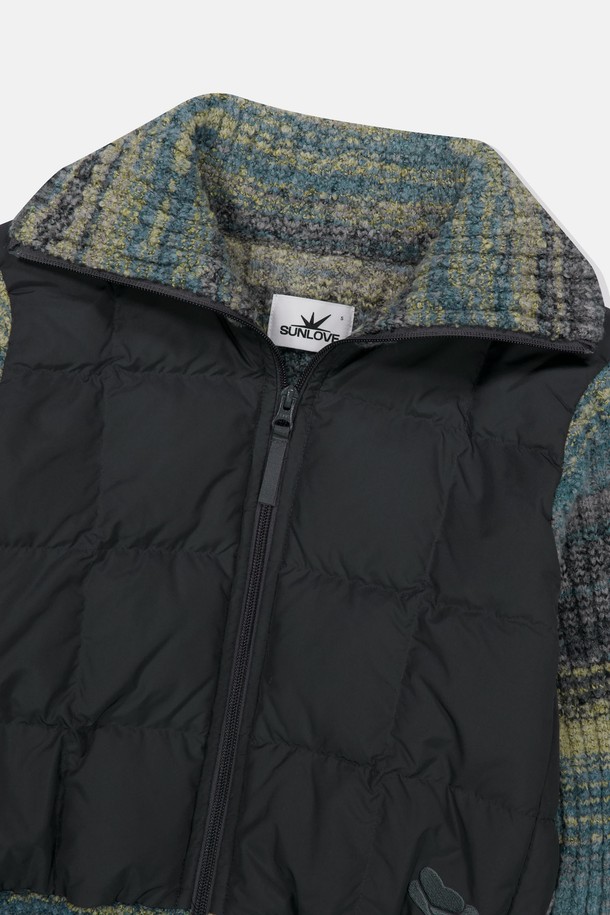 SUNLOVE - 자켓 - W Heart Hybrid Down Jacket Charcoal