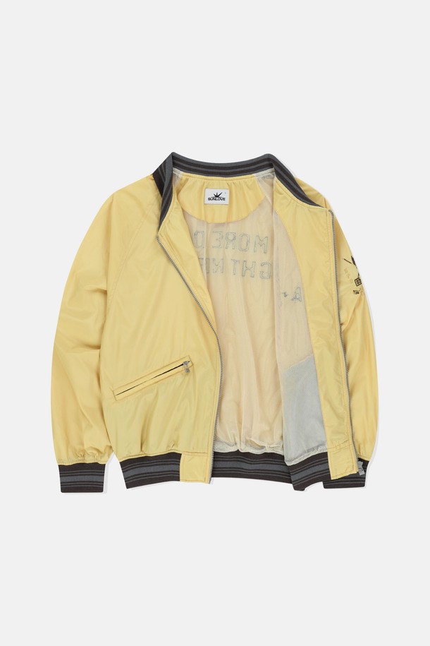 SUNLOVE - 블루종/점퍼 - Walk Varsity Jacket Yellow