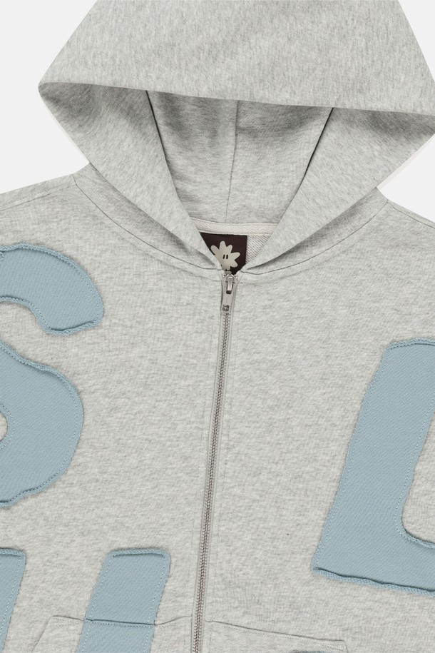 SUNLOVE - 블루종/점퍼 - Capital Zip Up Hoodie Heather Grey