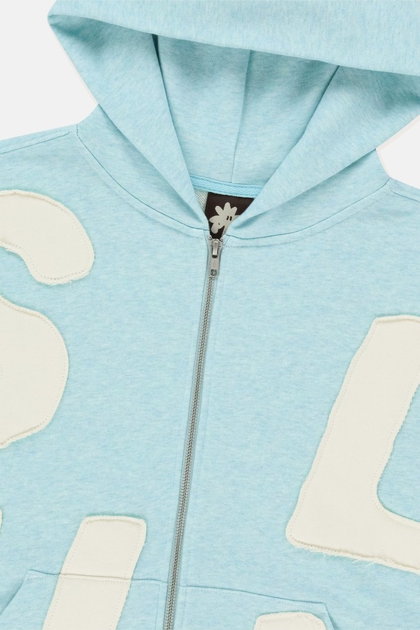 SUNLOVE - 블루종/점퍼 - Capital Zip Up Hoodie Heather Blue