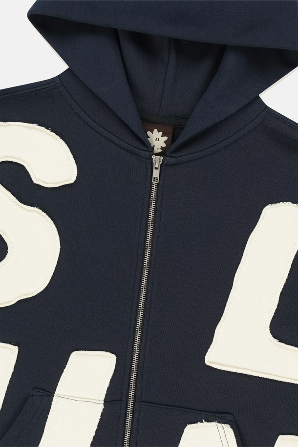 SUNLOVE - 블루종/점퍼 - Capital Zip Up Hoodie Navy