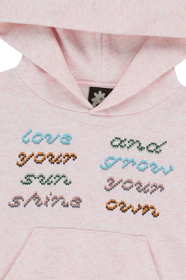 SUNLOVE - 후디 - W Fly Stitch Hoodie Heather Pink