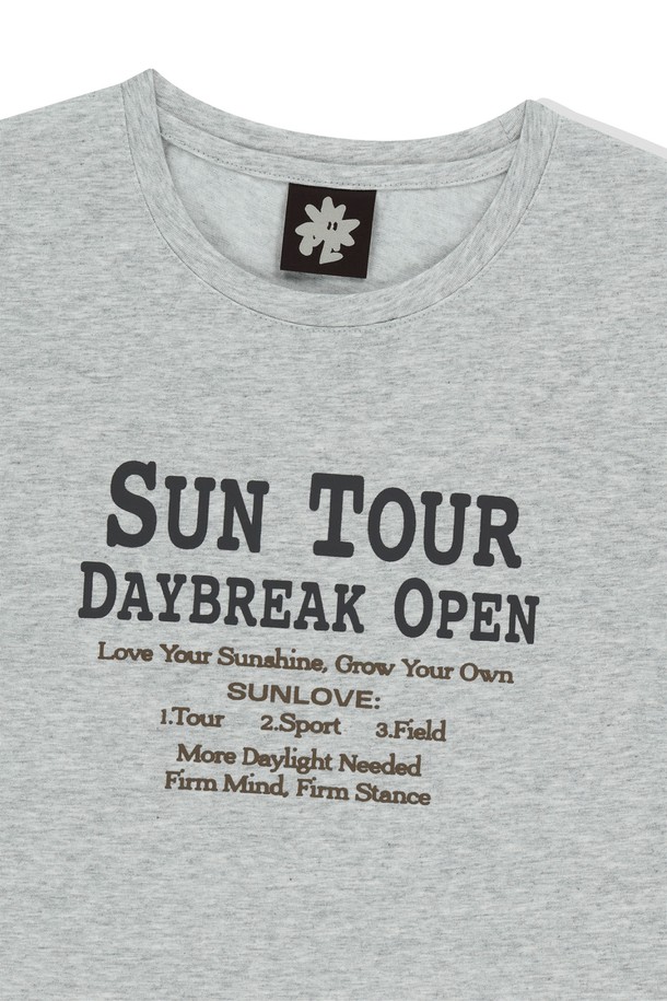 SUNLOVE - 긴소매 티셔츠 - W SUN TOUR Layered L/S Tee Heather Grey