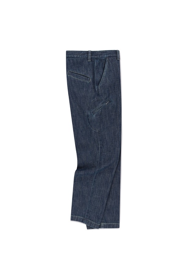 SUNLOVE - 롱/미디팬츠 - Right Aero Denim Pants Dark Blue