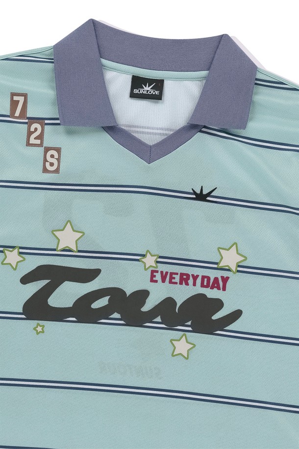 Striped Tour Golf Jersey Mint_SUNLOVE - 코오롱몰