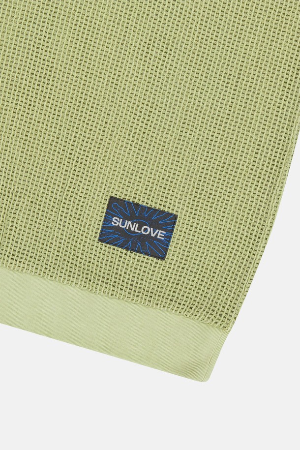 SUNLOVE - 반팔티셔츠 - Overdyed Mesh Tee Green