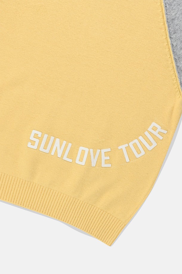 SUNLOVE - 스웨터 - SPORT Knit Hoodie Yellow