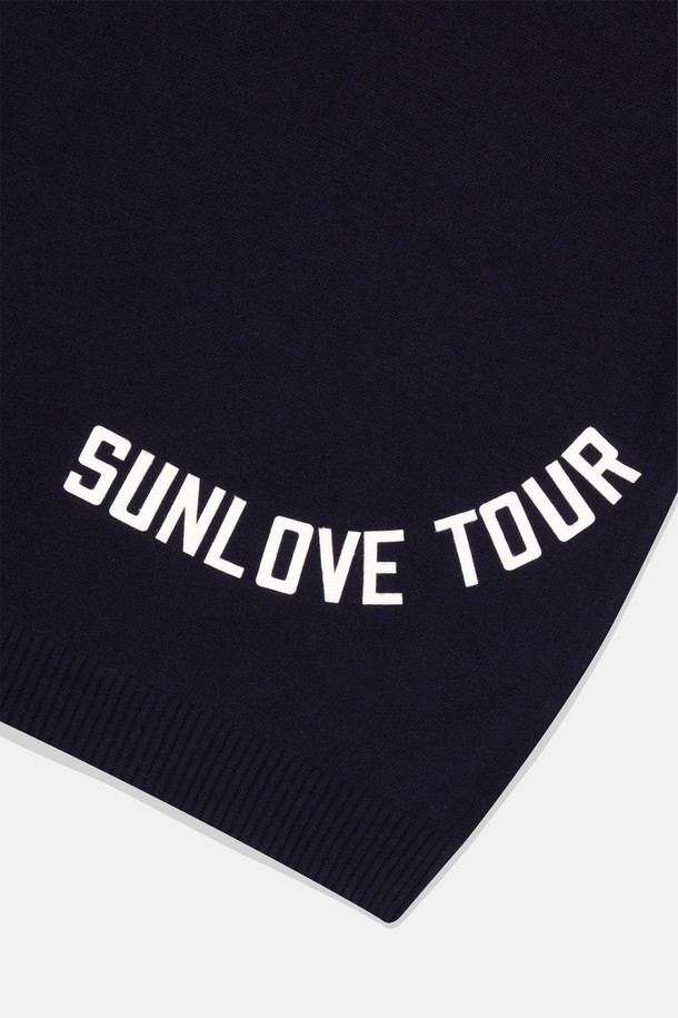 SUNLOVE - 스웨터 - SPORT Knit Hoodie Navy