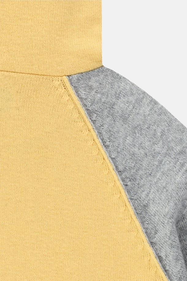 SUNLOVE - 스웨터 - SPORT Knit Hoodie Yellow