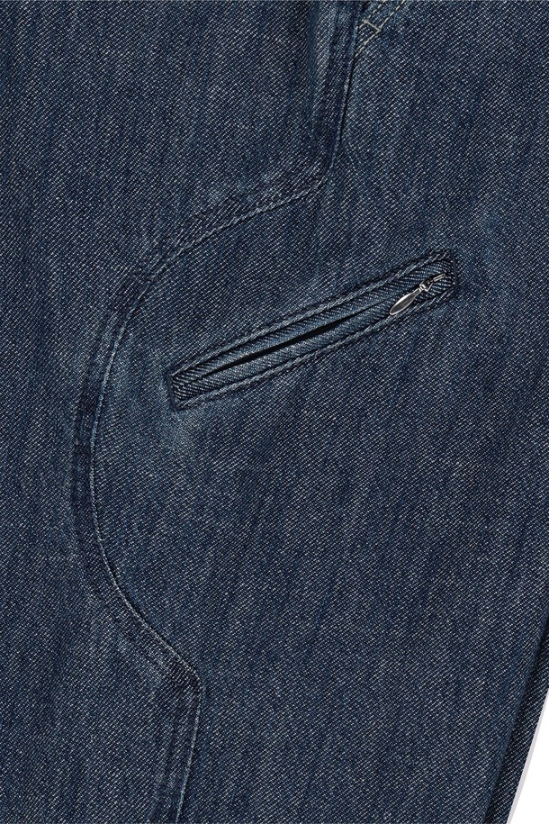 SUNLOVE - 롱/미디팬츠 - Right Aero Denim Pants Dark Blue